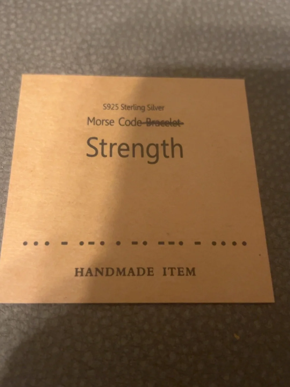 Strength S925 Sterling Silver Morse Code Bracelet - Handmade